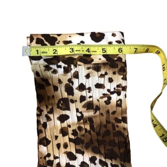 Laura Scott Womens  Leopard Print Collared Button Front Stretch  V Neck XL - Picture 7 of 8